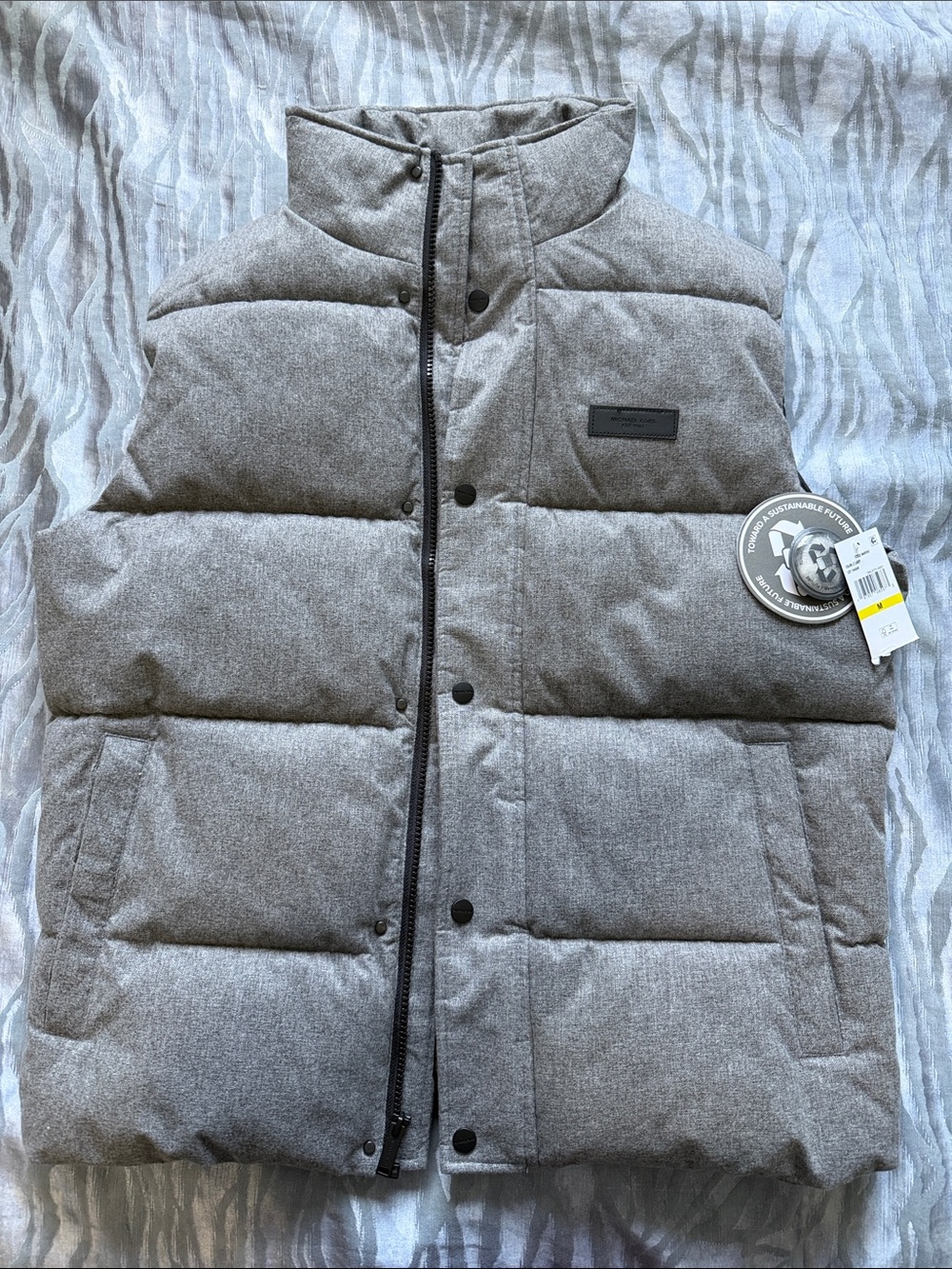 Michael Kors Gray Quilted Puffer Vest